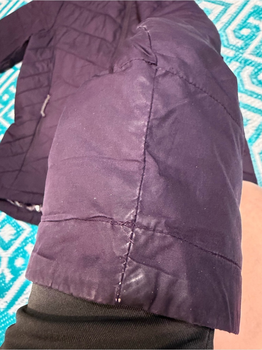 Columbia Women’s Omni-Heat Hooded Quilted Jacket Purple Lightweight - Picture 3 of 10
